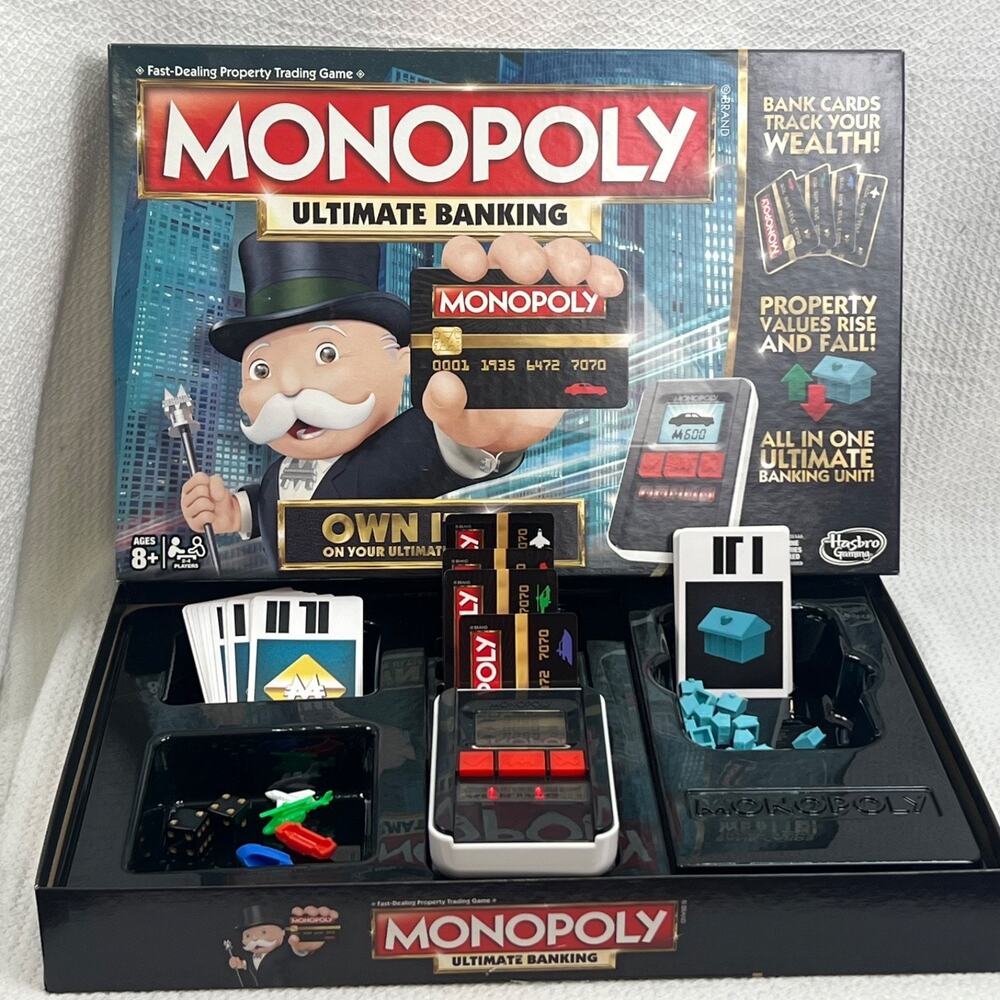 Monopoly Ultimate Banking Board Game Hasbro Electronic Banking Tested Working